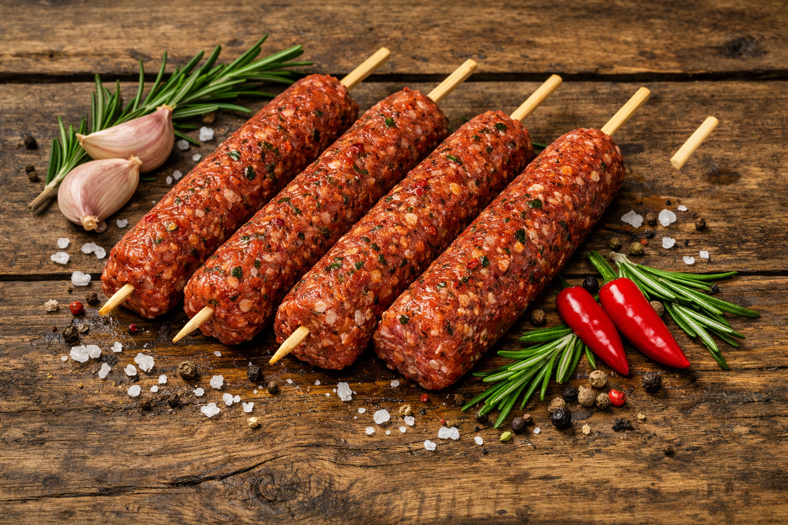 Minced Lamb Kebab Skewers